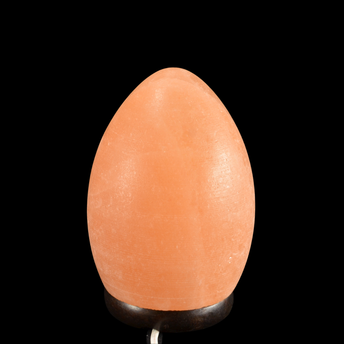 Elektrická soľná lampa z himalájskej soli, Vajce, 3–3,5 kg, drevený podstavec