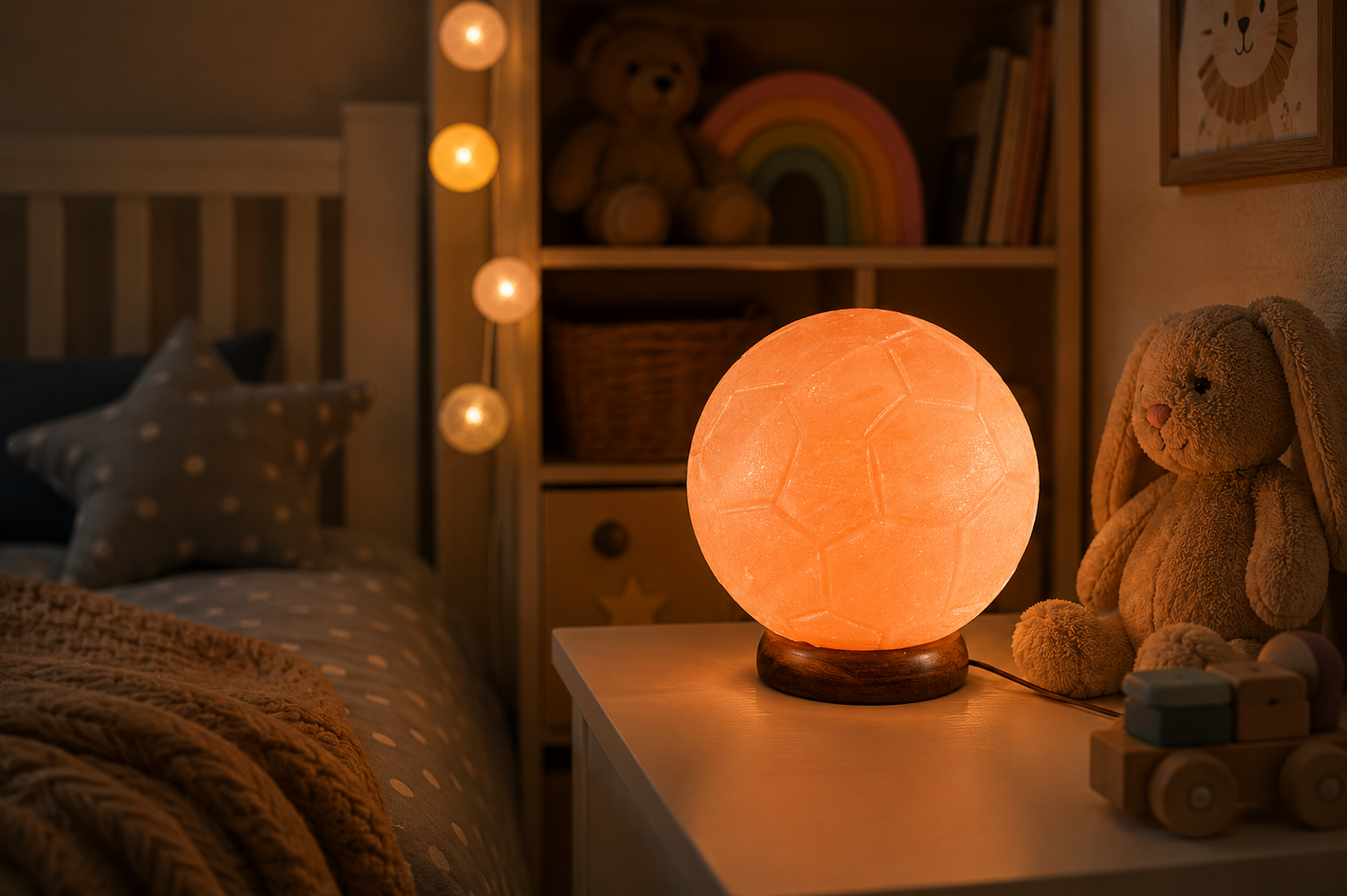 Soľná lampa Futbalová lopta